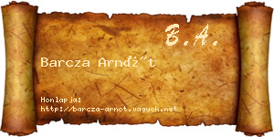 Barcza Arnót névjegykártya